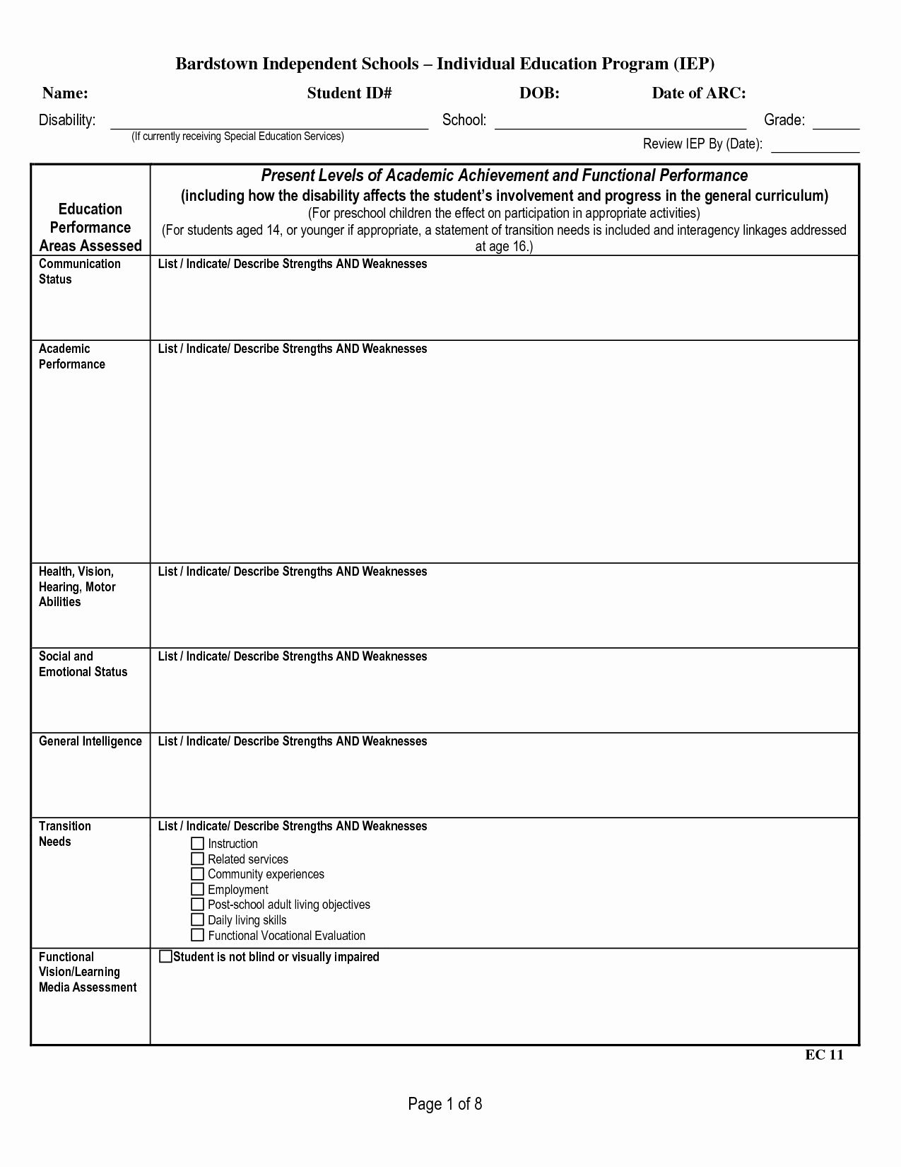 Detail Personal Learning Plan Template Nomer 2