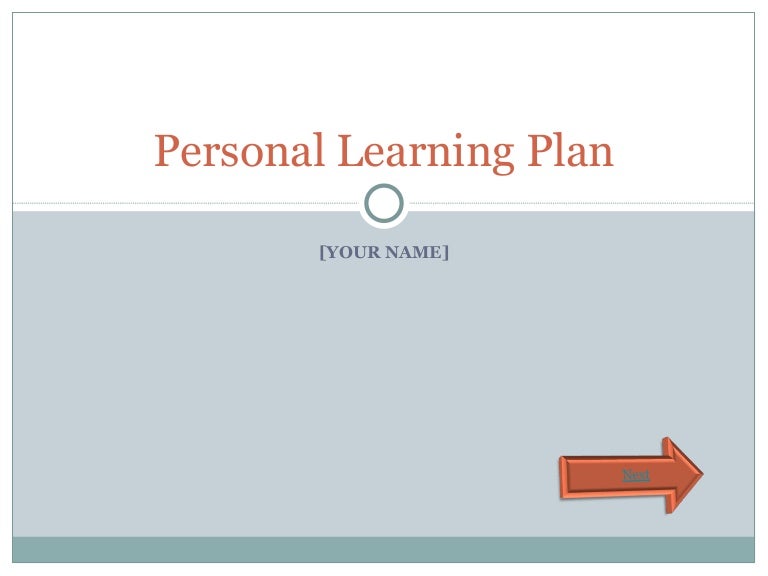 Detail Personal Learning Plan Template Nomer 25