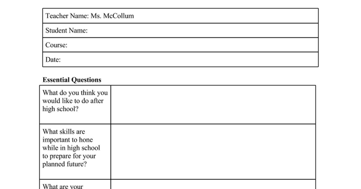 Detail Personal Learning Plan Template Nomer 7