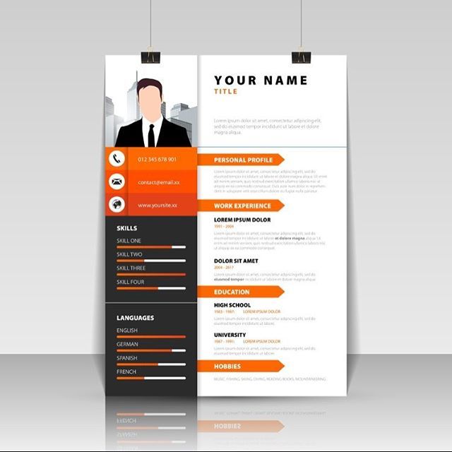 Detail Personal Profile Design Template Nomer 21