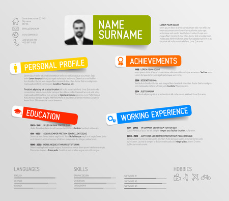Detail Personal Profile Design Template Nomer 25