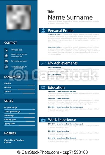 Detail Personal Profile Design Template Nomer 40