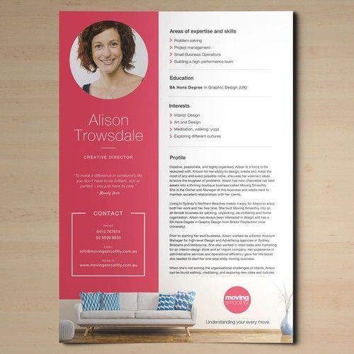 Detail Personal Profile Design Template Nomer 7