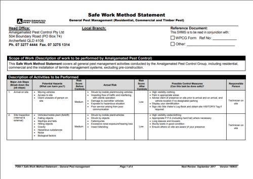 Detail Pest Control Schedule Template Nomer 25