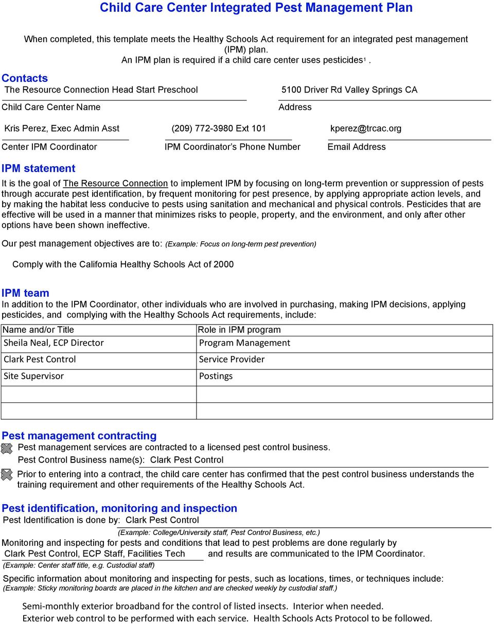 Detail Pest Control Schedule Template Nomer 43