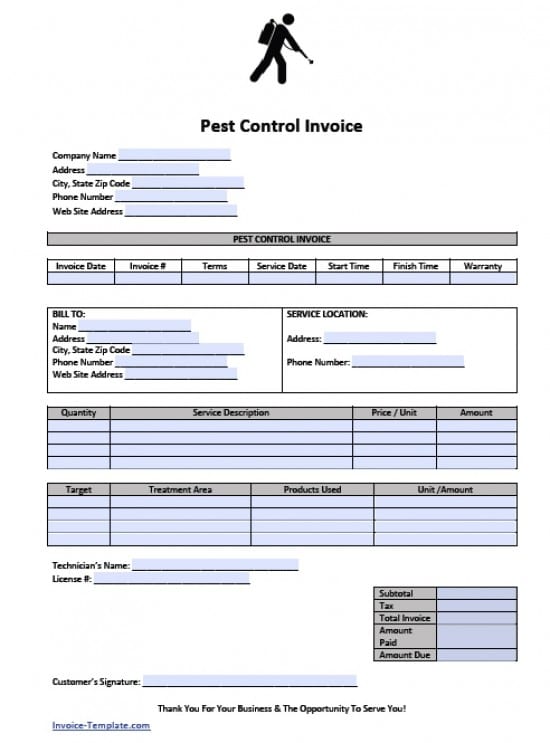 Detail Pest Control Schedule Template Nomer 45