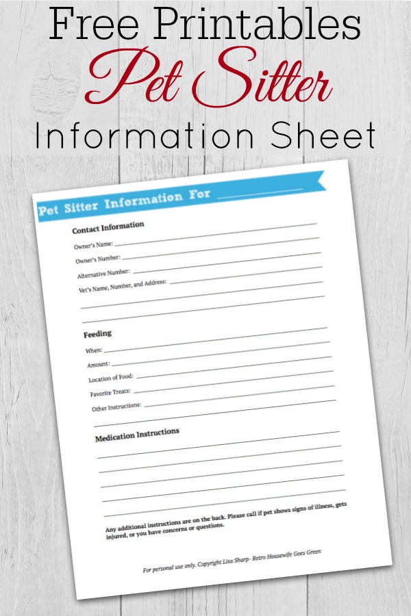 Detail Pet Sitter Checklist Template Free Nomer 23