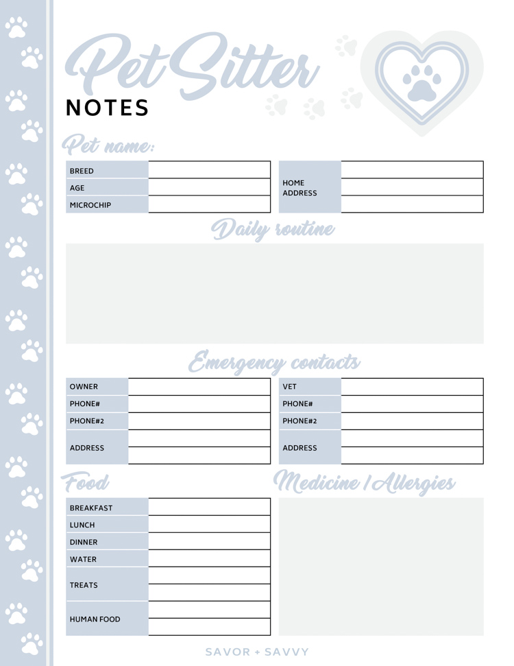 Detail Pet Sitter Checklist Template Free Nomer 6