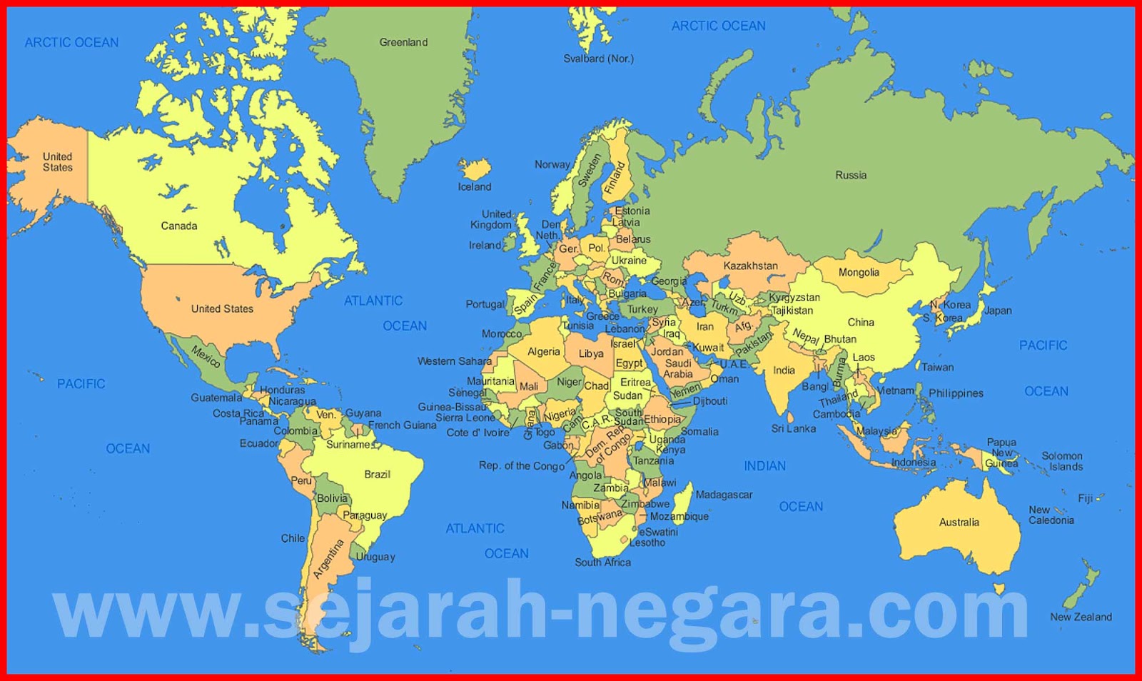 Detail Peta Dunia Beserta Nama Negaranya Nomer 5