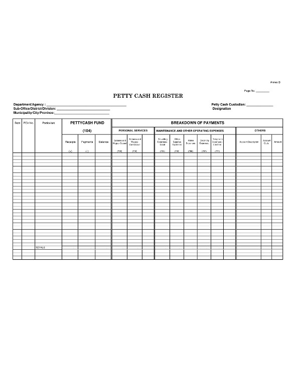 Detail Petty Cash Reconciliation Template Nomer 48