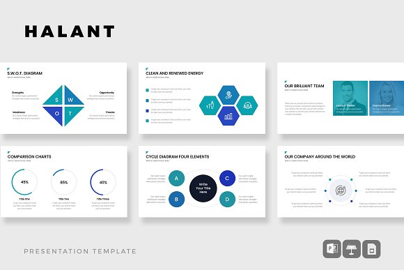 Detail Phoenix Minimal Powerpoint Template Nomer 25