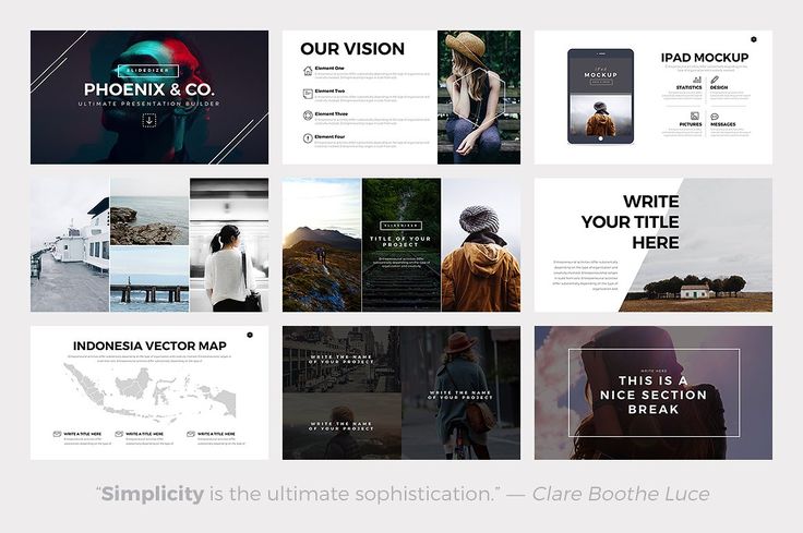 Detail Phoenix Minimal Powerpoint Template Nomer 4