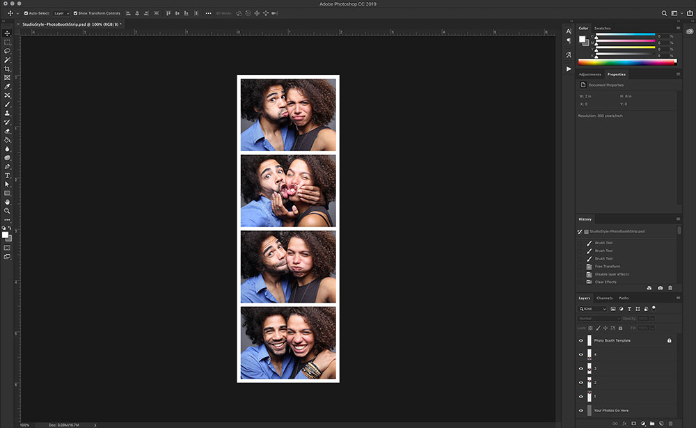 Detail Photo Booth Strips Template Free Nomer 6