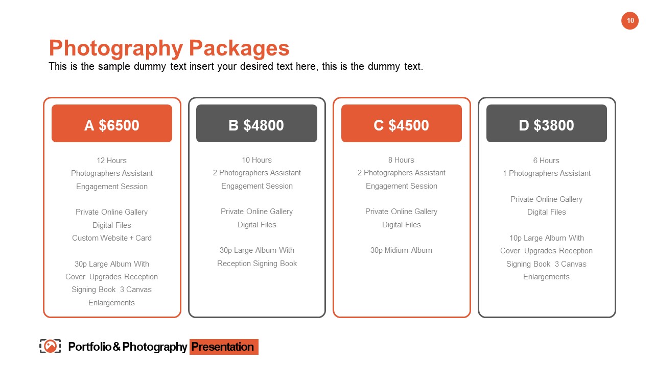 Detail Photography Packages Template Nomer 7