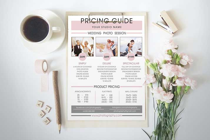 Detail Photography Price List Template Free Download Nomer 46