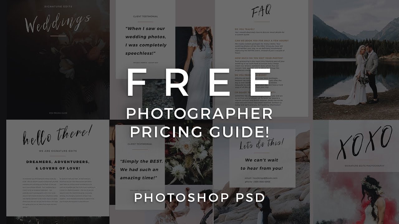 Detail Photography Price List Template Free Download Nomer 6