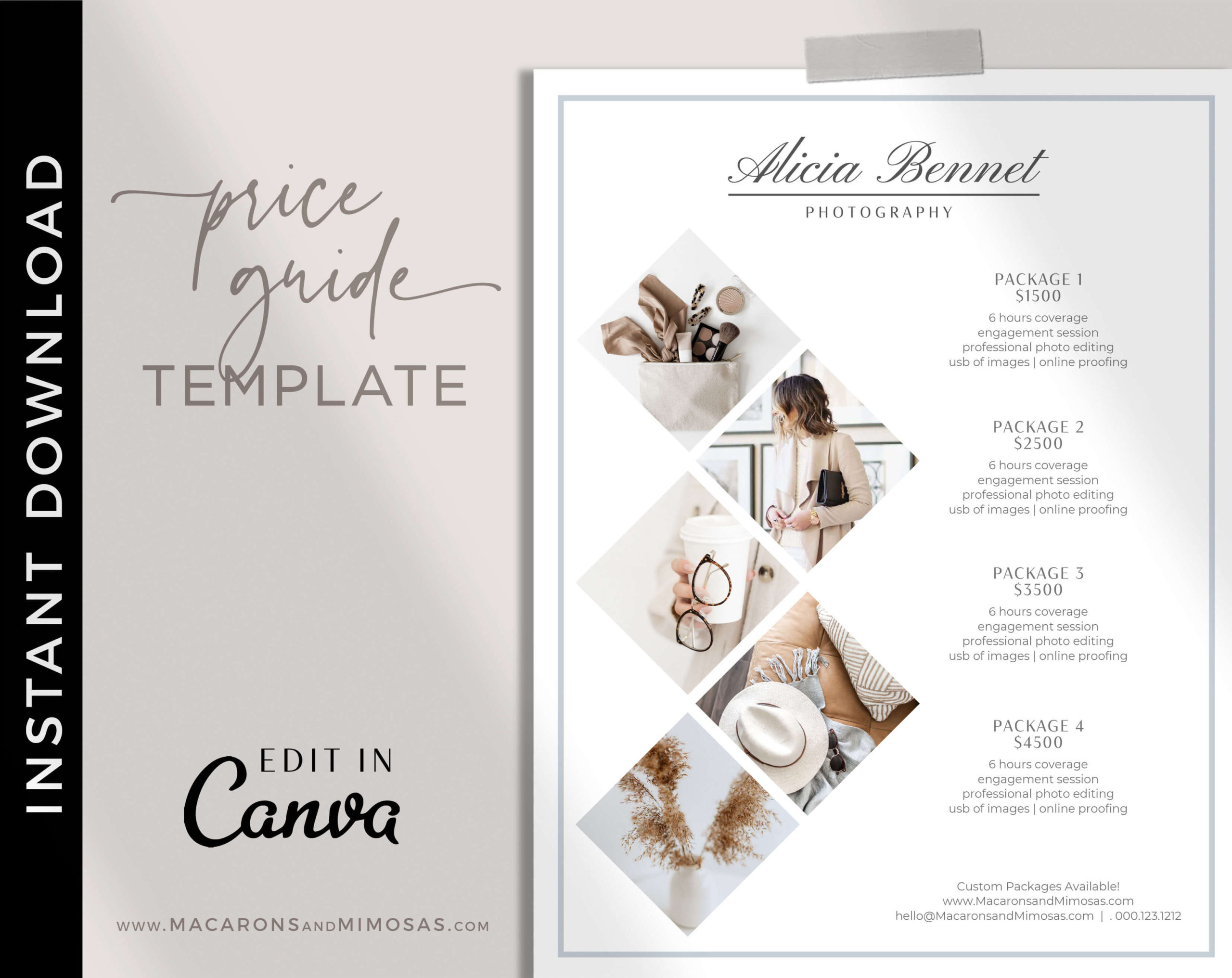 Detail Photography Price List Template Free Download Nomer 8