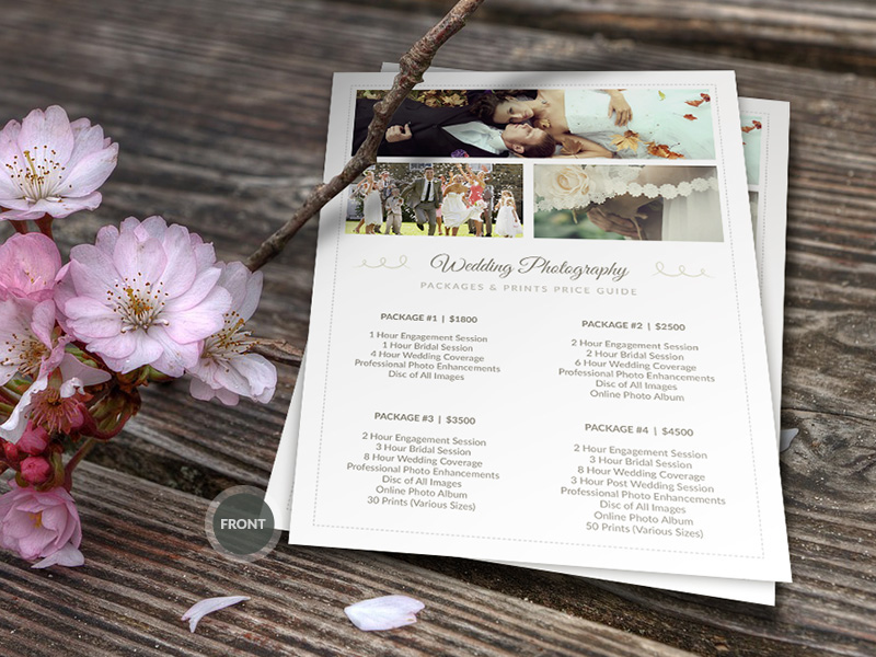 Detail Photography Price List Template Psd Free Nomer 26