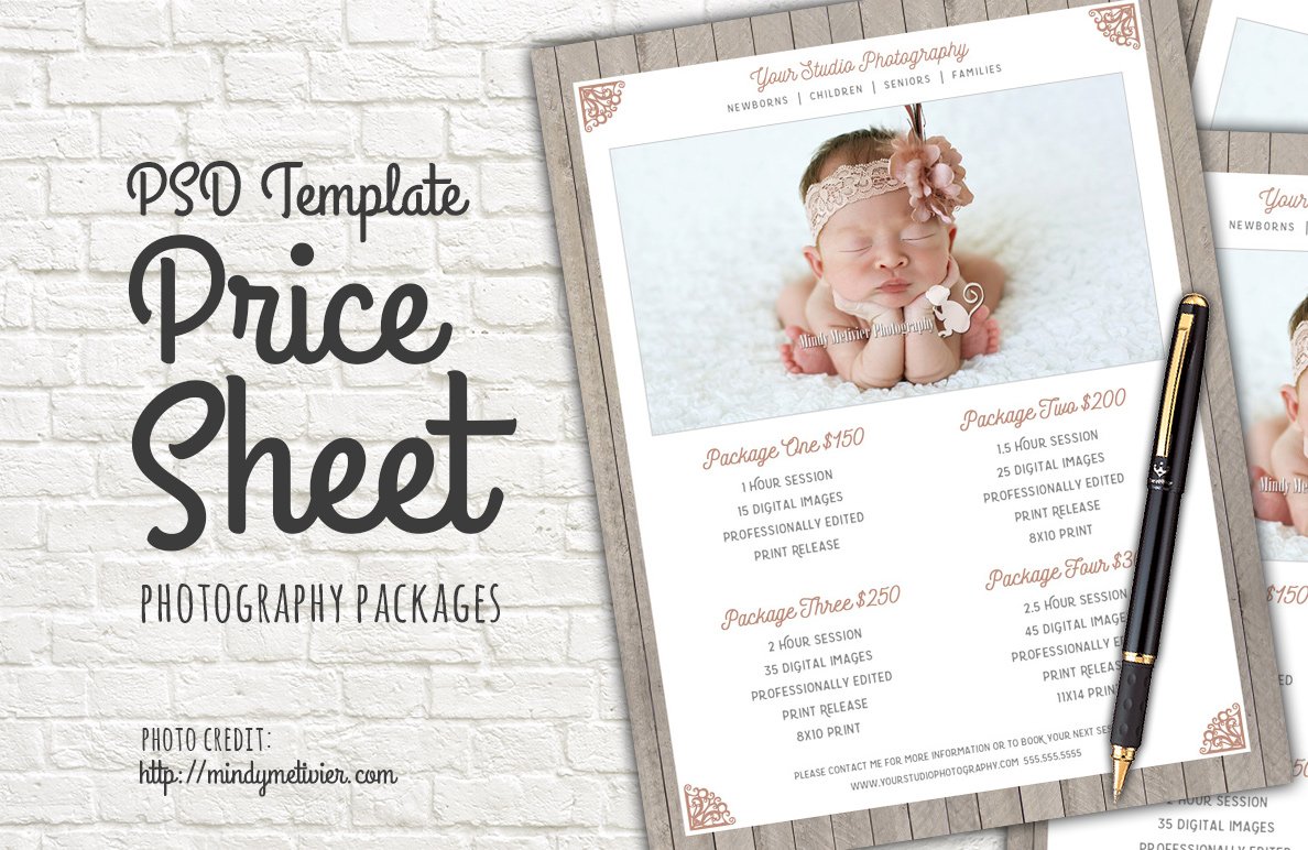 Detail Photography Price List Template Psd Free Nomer 27