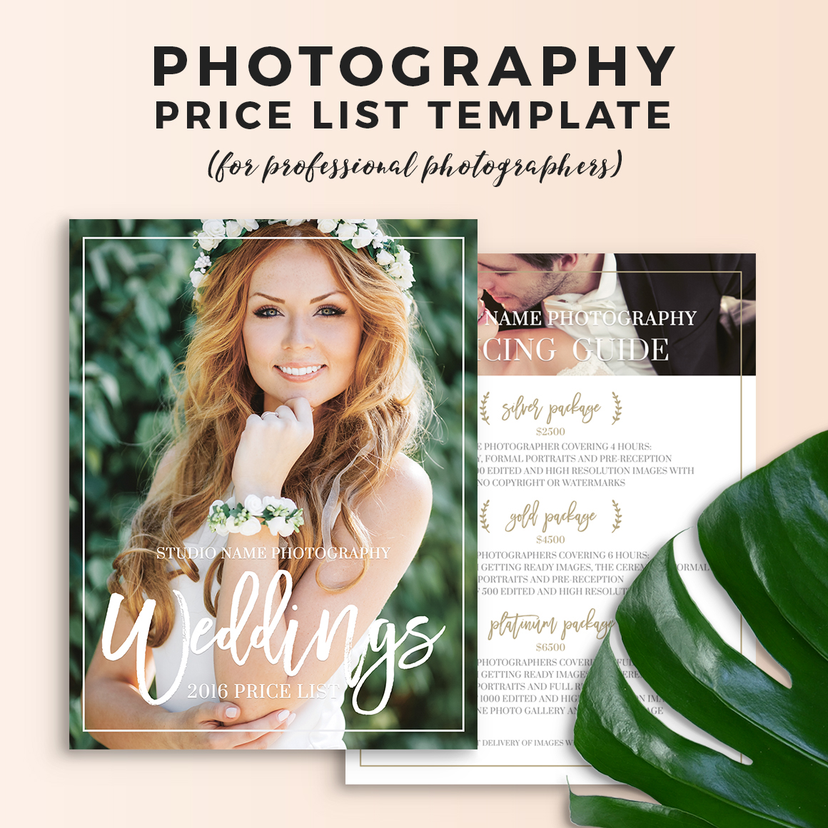 Detail Photography Price List Template Psd Free Nomer 37