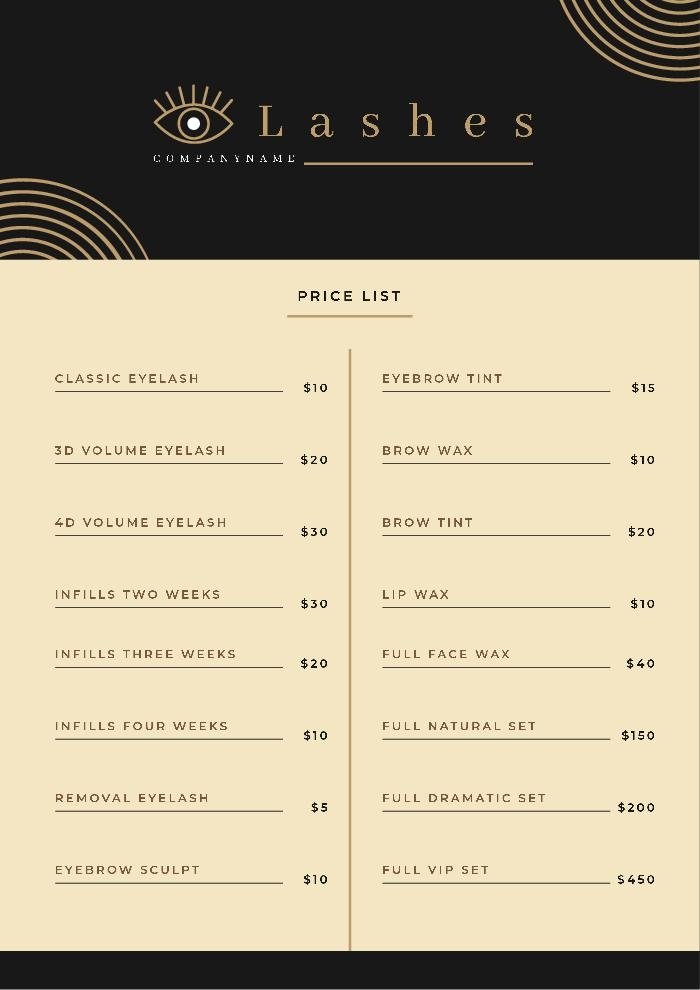 Detail Photography Price List Template Psd Free Nomer 45