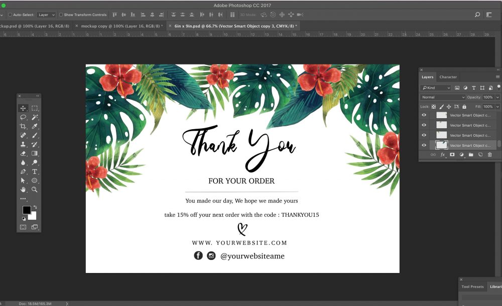 Detail Photoshop Thank You Card Template Nomer 6