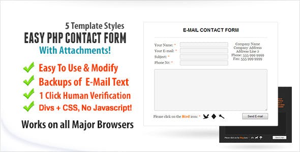 Detail Php Contact Form Template Free Download Nomer 18