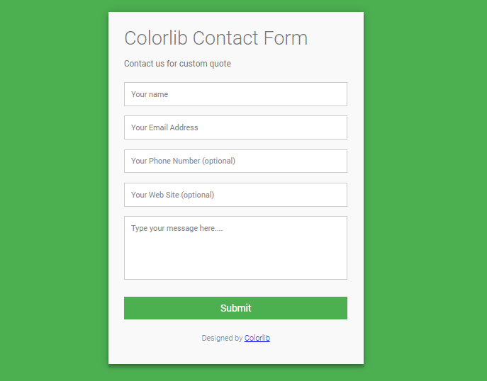 Detail Php Contact Form Template Free Download Nomer 20
