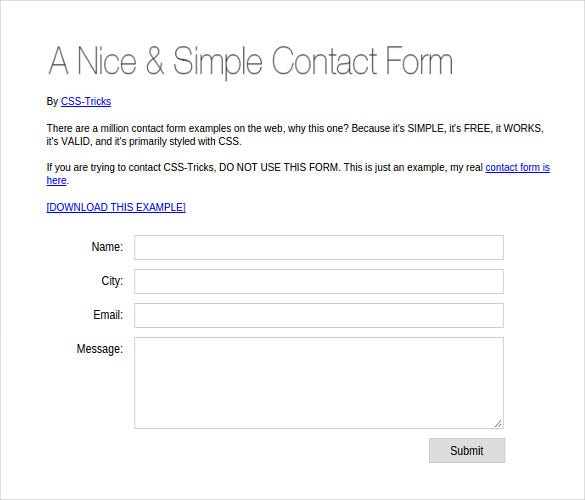 Detail Php Contact Form Template Free Download Nomer 7