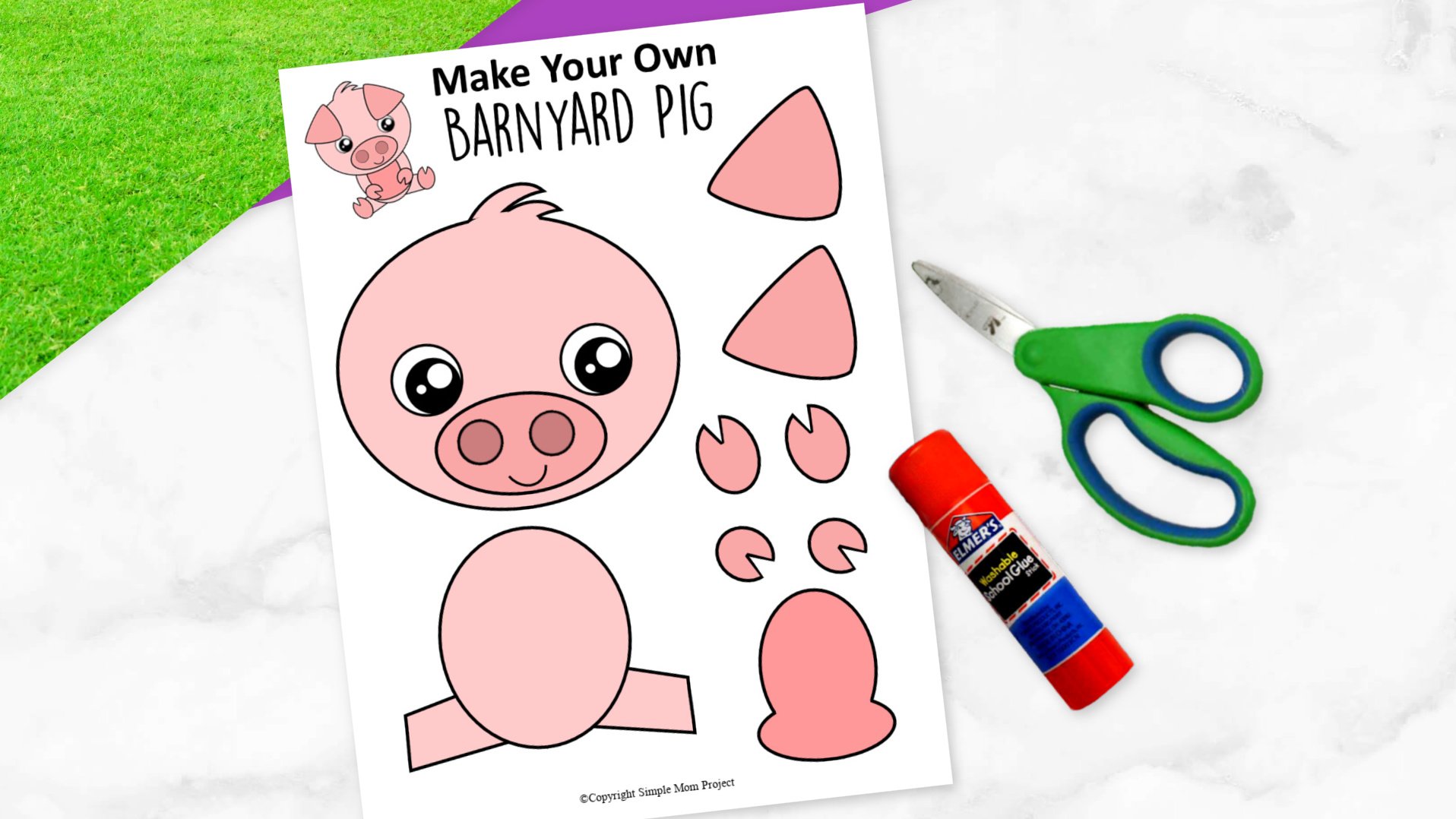 Detail Pig Craft Template Nomer 51