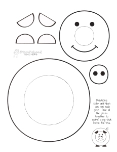 Detail Pig Craft Template Nomer 8