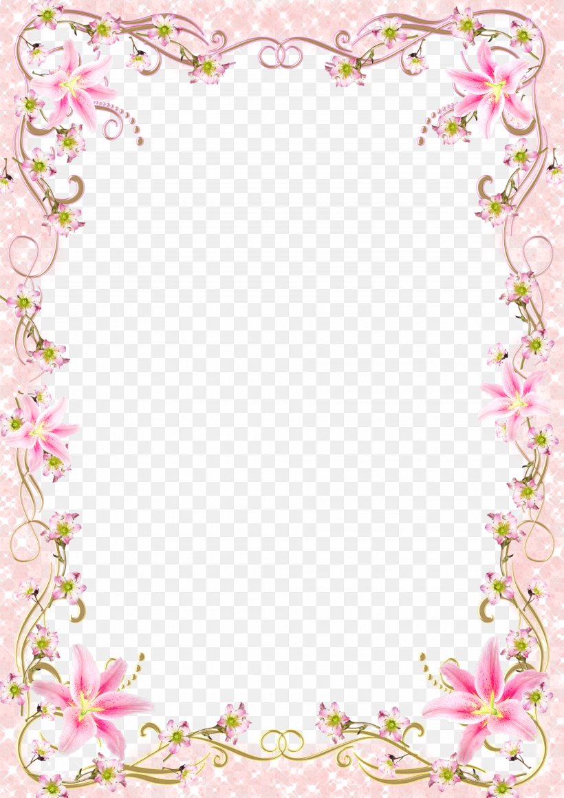 Detail Pink Border Template Nomer 19