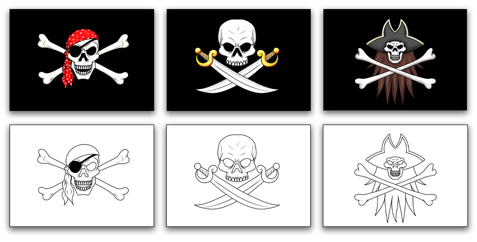 Detail Pirate Flag Printable Template Nomer 9