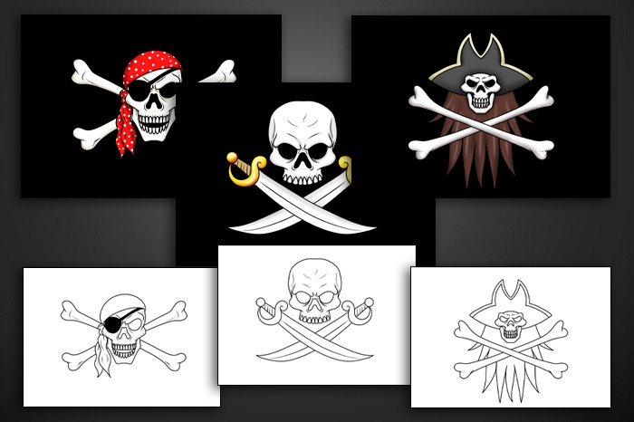 Detail Pirate Flag Printable Template Nomer 7