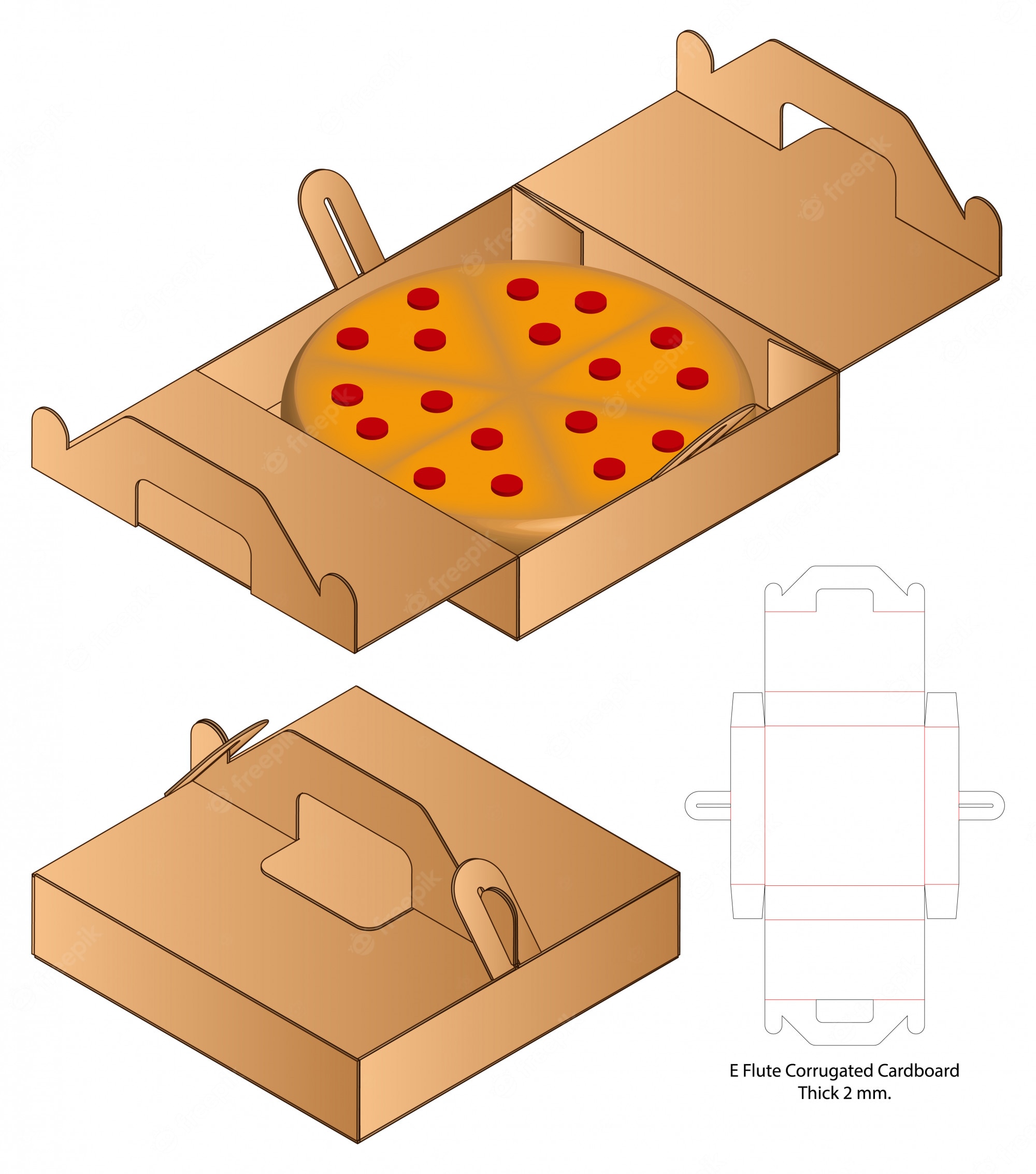 Detail Pizza Box Template Nomer 13