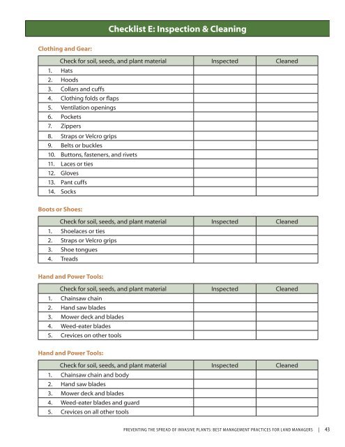 Detail Plant Checklist Template Nomer 20