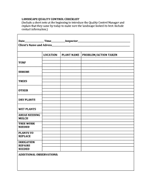 Detail Plant Checklist Template Nomer 30