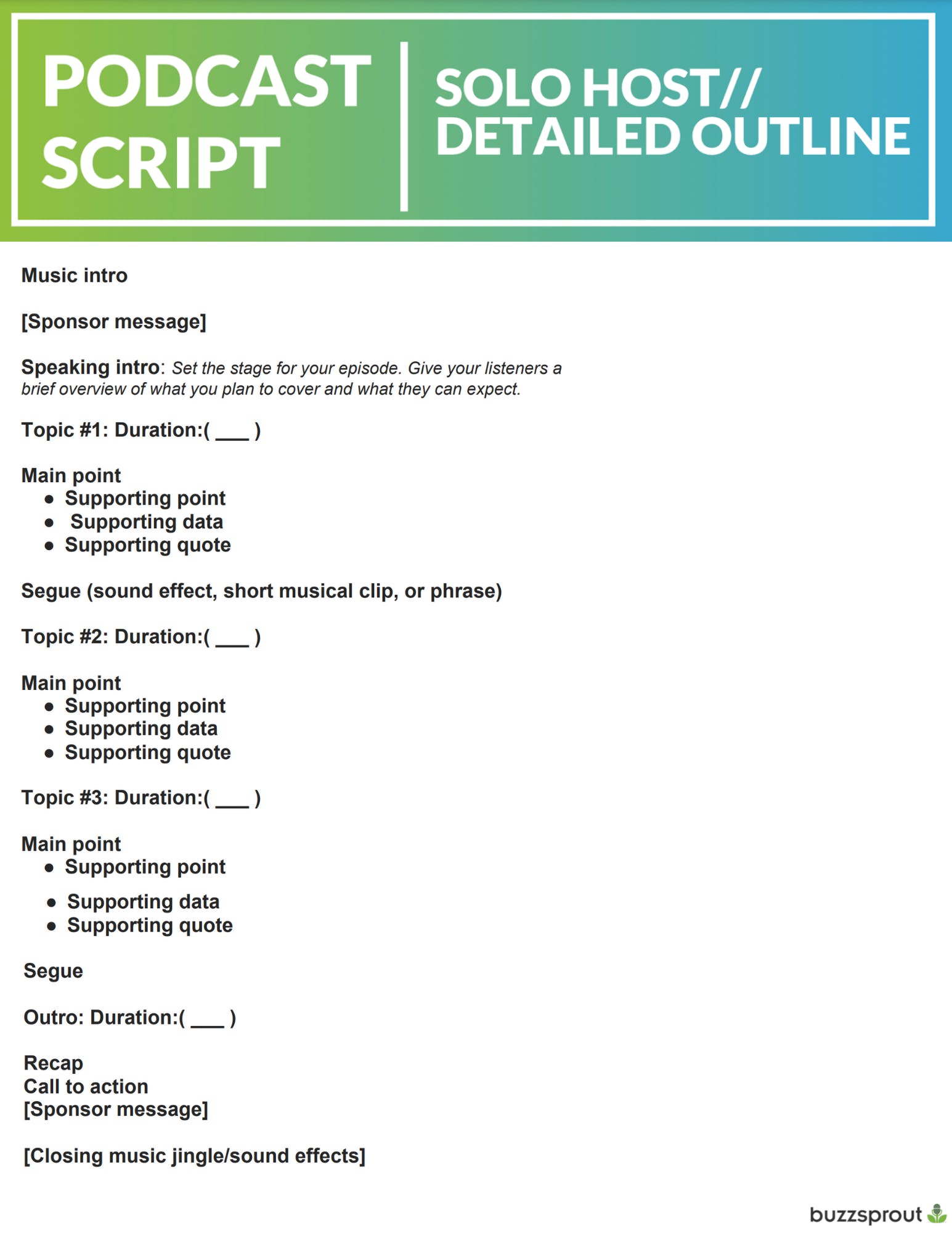 Detail Podcast Production Template Nomer 32