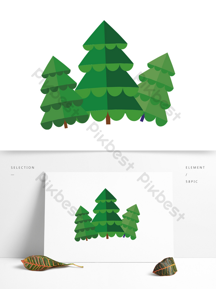Detail Pohon Pinus Vektor Nomer 26