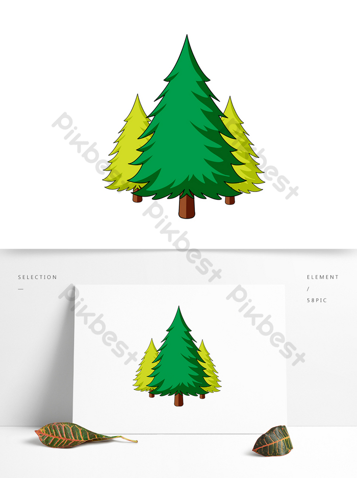 Detail Pohon Pinus Vektor Nomer 32