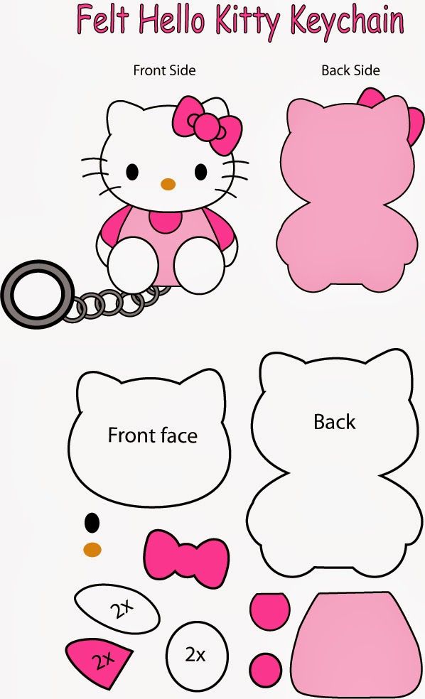 Detail Pola Hello Kitty Flanel Nomer 2