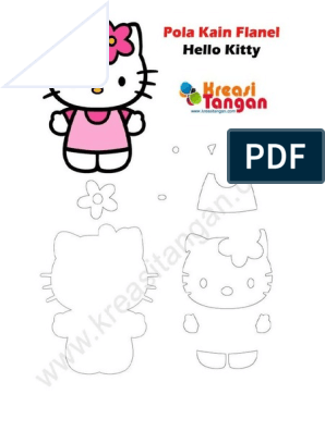 Detail Pola Hello Kitty Flanel Nomer 11