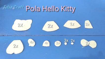Detail Pola Hello Kitty Flanel Nomer 39