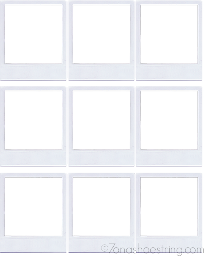 Detail Polaroid Frame Template Nomer 28