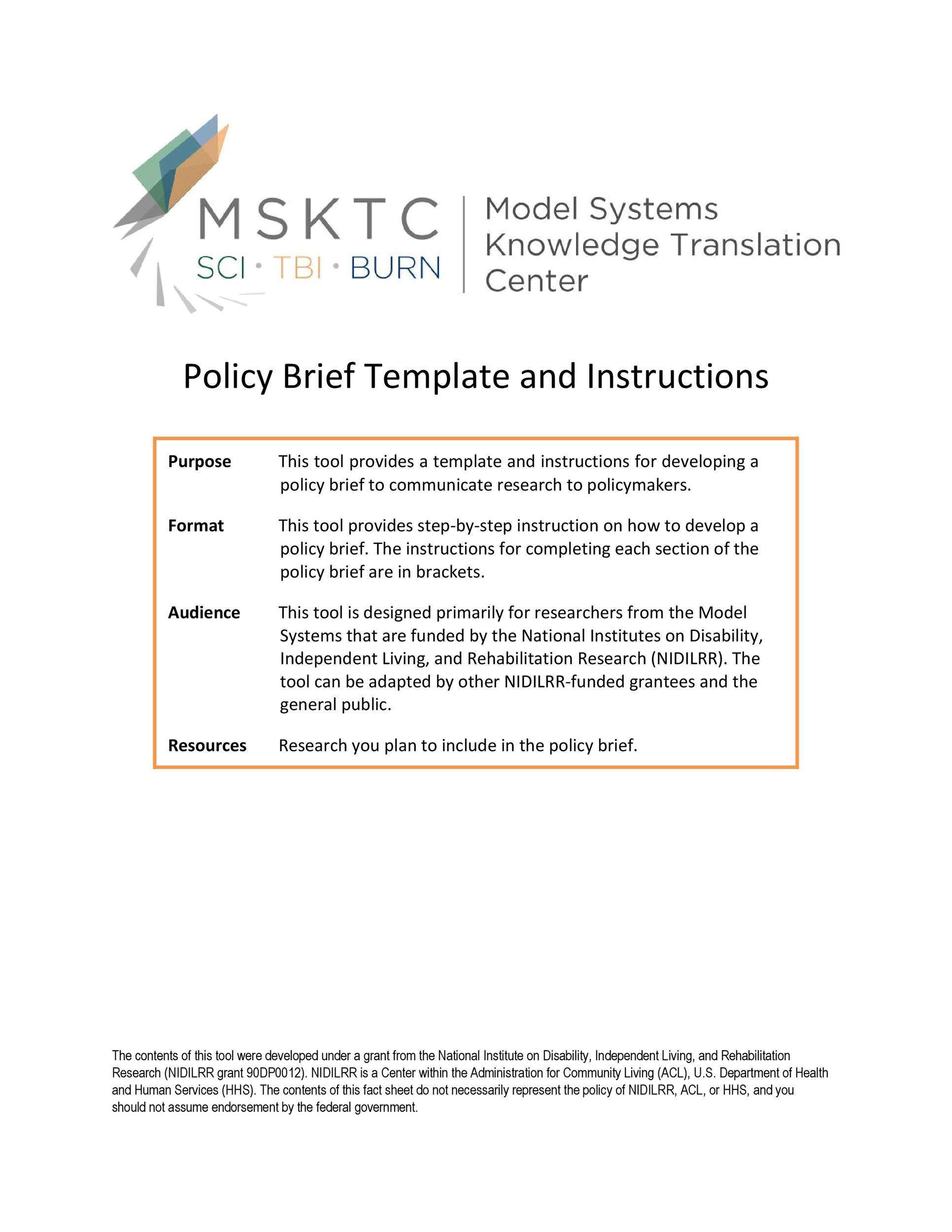 Detail Policy Brief Design Template Nomer 25