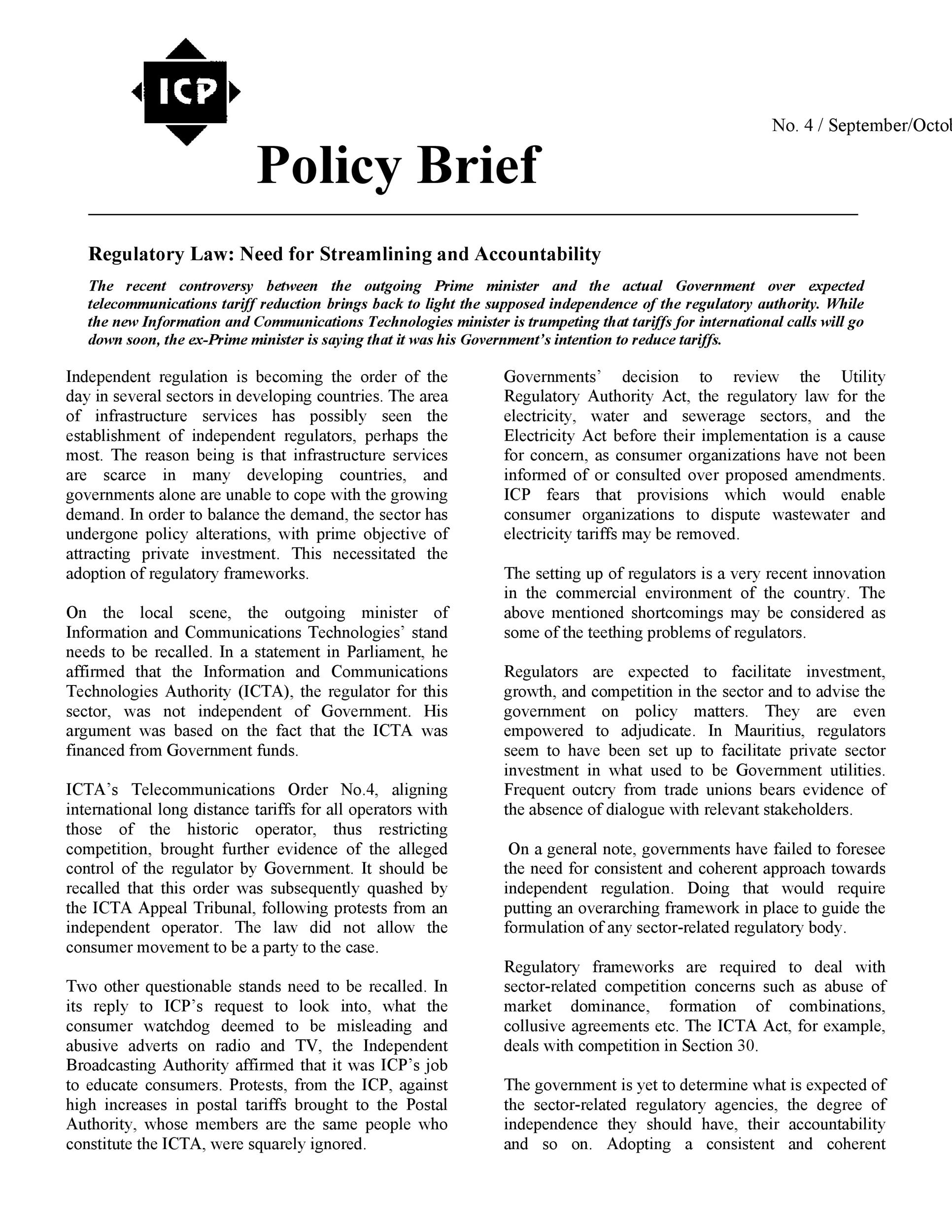 Detail Policy Brief Template Nomer 19