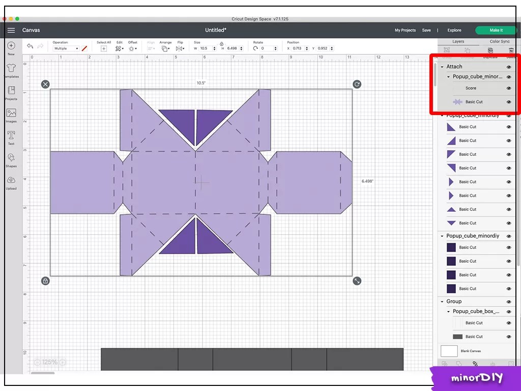 Detail Pop Up Cube Box Template Nomer 3