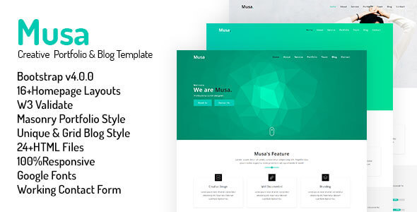 Detail Portfolio Blogger Template Nomer 24