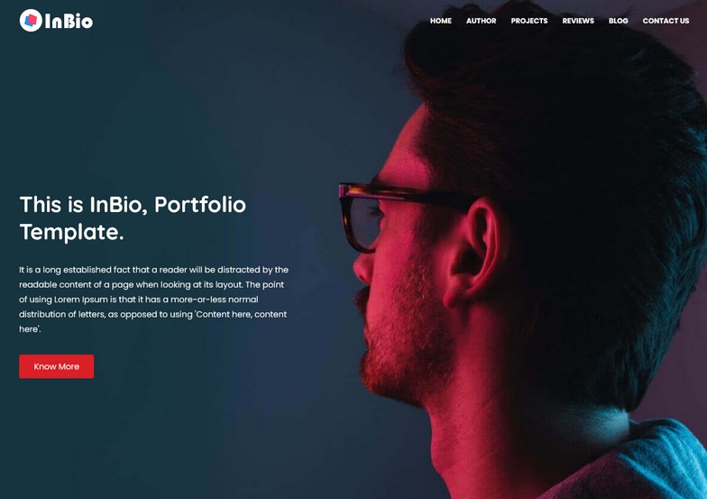 Detail Portfolio Blogger Template Nomer 39