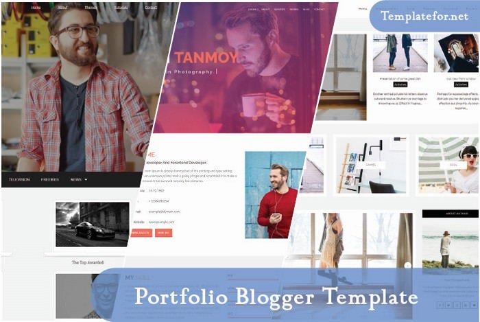 Detail Portfolio Blogger Template Nomer 50